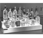 Perlick Corporation LMD2-72L Lighted Liquor Bottle Display, Countertop, 2-Tier with White LED Lighting, - 72"W x 8"D x 8.5"H