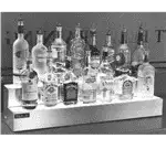 Perlick Corporation LMD2-72L Lighted Liquor Bottle Display, Countertop, 2-Tier with White LED Lighting, - 72"W x 8"D x 8.5"H