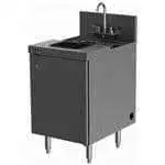 Perlick Corporation SC18W Underbar Sink Unit, 1 Compartment, Stainless Steel, with Backsplash and without Drainboard / Faucet Not Included - 18"W x 24"D