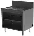 Perlick SC30 Underbar Drainboard, Freestanding with 6"H Backsplash Open Cabinet Base Adjustable Intermediate Shelf - 30"W x 24"D