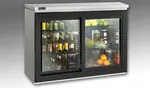 Perlick Corporation SDBR48 Silver 2 Glass Door Refrigerated Back Bar Storage Cabinet, 120 Volts