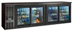 Perlick Corporation SDBS60 Silver 2 Glass Door Refrigerated Back Bar Storage Cabinet, 120 Volts