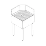 Perlick TS90TC TS Series Underbar Corner Angle Filler