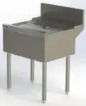 Perlick Perlick TSD22 Underbar Drainboard, Freestanding with 6"H Backsplash Open Base - 22"W x 24"D