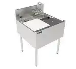 Perlick TSF24PS-SBRT Underbar Sink Unit, Compartment with and / - 24"W x 24"D