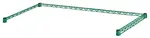Quantum Food Service 1848FP NSF Green Epoxy Antimicrobial Finish 48.00"W x 18.00"D Wire 3-Sided Shelving Frame