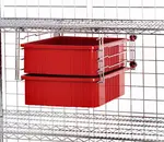 Quantum Food Service DDS-24 Double Bin Drawer Slide  suspends bins & trays (not included) below wire shelves