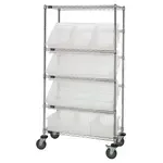 Quantum Food Service MWRS-5-92060 NSF 5 Shelf Chrome Bin Systems Wire Shelving Unit