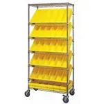 Quantum Food Service MWRS-7-602 7 Shelf Chrome Bin Systems Wire Shelving Unit