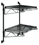 Quantum Food Service WC34-CB1842BK Cantilever Double Shelf Post Wall Mount