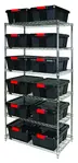 Quantum Food Service WR6-191507BK Shelf Wire Shelving Unit