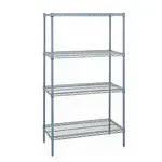 Quantum Food Service WR63-1436GY NSF 4 Shelf 600 - 800 lb. Gray Epoxy Starter Wire Shelving Unit