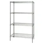 Quantum Food Service WR74-1848C NSF 4 Shelf 600 - 800 lb. Chrome Starter Wire Shelving Unit