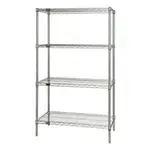 Quantum Food Service WR86-1824C NSF 4 Shelf 600 - 800 lb. Chrome Starter Wire Shelving Unit