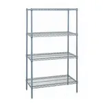 Quantum Food Service WR86-2448C NSF 4 Shelf 600 - 800 lb. Chrome Starter Wire Shelving Unit