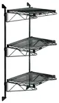 Quantum Food Service WC54-CB1272BK Cantilever Single Shelf Post Wall Mount