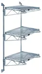 Quantum Food Service WC54-CB1454GY Cantilever Single Shelf Post Wall Mount