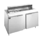 Randell 9601-290 600'' 2 Door Refrigerated Sandwich / Salad Prep Table with