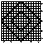 San Jamar VM5280BK-12 Versa-Mat® Bar Mat Tile/Shelf Liner