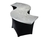 Sculptware PBSERP84NV Table Skirt