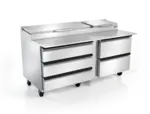 Silver King SKPZ72-EDUS2 72.2'' 5 Drawer Refrigerated Pizza Prep Table