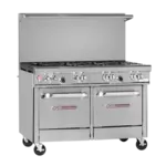 Southbend 4481DC-2GL Restaurant Gas Range, 48" W with 8 (1) Standard Oven & (1) Cabinet Base (1) 24" Griddle Left and Manual Controls, - 225,000 BTU