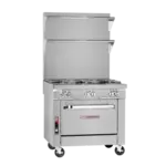 Southbend P36A-XX Commercial Range, 36" W with 4 Burners and Convection oven - 225,000 BTU