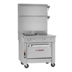 Southbend P36D-BBH Commercial Range, 36" W with 4 Burners (1) 12" Hot Top and Standard Oven - 217,000 BTU