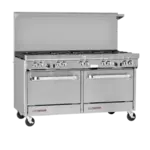 Southbend S60AC Restaurant Gas Range, 60" W with 10 Burners and (1) Convection Oven & (1) Cabinet Base - 315,000 BTU