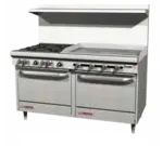 Southbend S60AD-4GR Restaurant Gas Range, 60" W with 2 Burners (1) 48" Griddle and (1) Convection Oven & (1) Standard Oven - 206,000 BTU