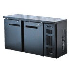 Spartan Refrigeration SBBB-58-SL Black 2 Solid Door Refrigerated Back Bar Storage Cabinet, 110 Volts