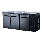 Spartan Refrigeration SBBB-79-SL Black 3 Solid Door Refrigerated Back Bar Storage Cabinet, 110 Volts