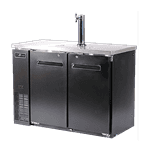 Spartan Refrigeration SBD-2 1 Tap 1/2 Barrel Draft Beer Cooler - Black, 2 Kegs Capacity, 115 Volts