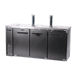 Spartan Refrigeration SBD-3 2 Taps 1/2 Barrel Draft Beer Cooler - Black, 3 Kegs Capacity, 115 Volts
