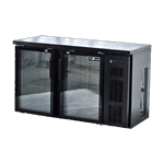 Spartan Refrigeration SGBBB-58-SL Black 2 Glass Door Refrigerated Back Bar Storage Cabinet, 110 Volts