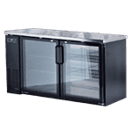 Spartan Refrigeration SGBBB-60 Black 2 Glass Door Refrigerated Back Bar Storage Cabinet, 115 Volts