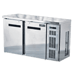 Spartan Refrigeration SSBB-58-SL Silver 2 Solid Door Refrigerated Back Bar Storage Cabinet, 110 Volts