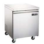 Spartan Refrigeration SUF-27 27'' 1 Section Undercounter Freezer with 1 Right Hinged Solid Door and Side / Rear Breathing Compressor