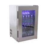 Spartan Refrigeration VBB-2.6 Silver 1 Glass Door Refrigerated Back Bar Storage Cabinet, 115 Volts