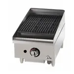 Star 6015CBF 15" Gas Countertop Medium Duty Lava Rocks Charbroiler with Manual Control - 40,000 BTU