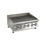 Star 8036CBB 36" Gas Countertop Standard Duty Lava Rocks Charbroiler with Manual Control - 120,000 BTU