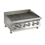 Star 8136RCBB 36" Gas Countertop Standard Duty Radiant Charbroiler with Manual Control - 120,000 BTU