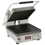 Star PST14ITGT Sandwich / Panini Grill, Single, with 14.5" W x 14.2"D Grooved Top & Smooth Bottom Cooking Surface 