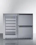 Summit Commercial ADRWC36 Combination Wine Cellar & 2-Drawer Refrigerator