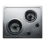 Summit Commercial CR2B122 Hotplate, Built-In, Electric