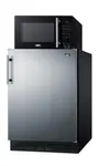 Summit Commercial MRF66BK2SSA Combination refrigerator-freezer/microwave