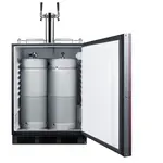 Summit Commercial SBC58BLBIADAIFTWINBW Beer & Wine Kegerator