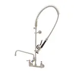 T&S Brass S-0133-12-CR-BYS-TGH EverSteel 8” wall mount mixing faucet with body