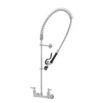 T&S Brass S-0133-BJ EverSteel Pre-Rinse Unit: 8” wall mount mixing