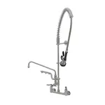 T&S Brass S-0133-U12-B EverSteel 8” wall mount mixing faucet with body